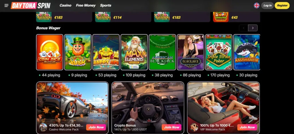 Daytona Spin bonus hero image